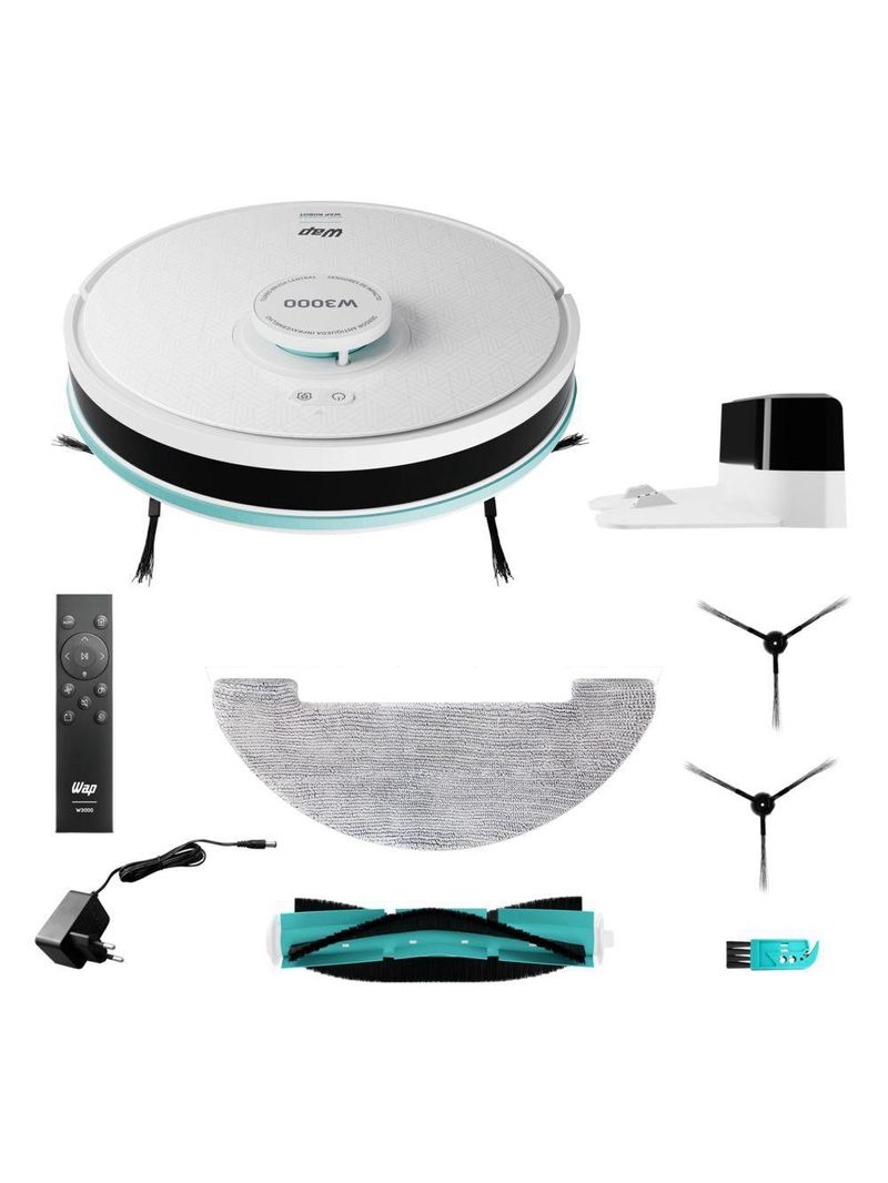 Aspirador De Pó Robo WAP Robot W3000 3 Em 1 Smart Bivolt