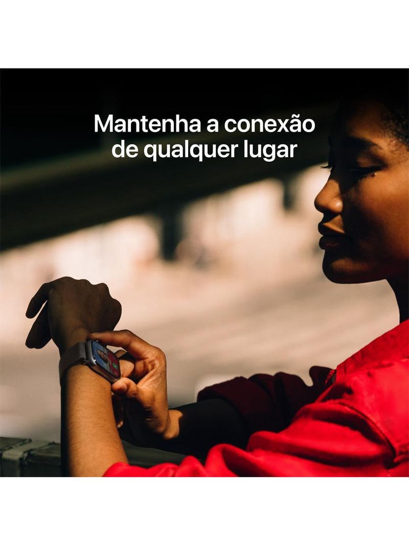Apple watch series 11 gps 46mm preto brilhante pulseira p/m esportiva preta