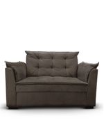 Sofá 2 Lugares Para Sala Moderno Confortável Alicia Suede marrom