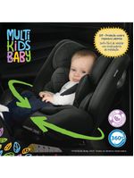 Cadeira para auto artemis 0-36 kgs isofix 360° cinza multikids baby - bb434