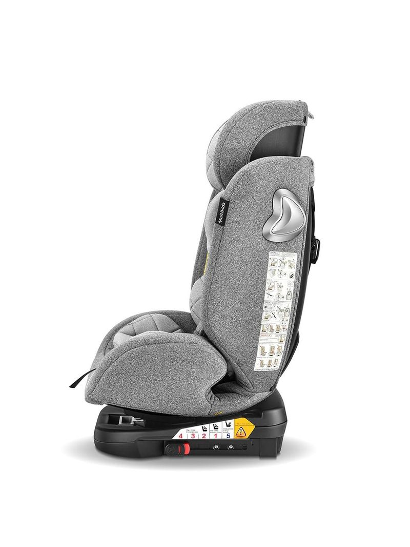 Cadeira para auto artemis 0-36 kgs isofix 360° cinza multikids baby - bb434