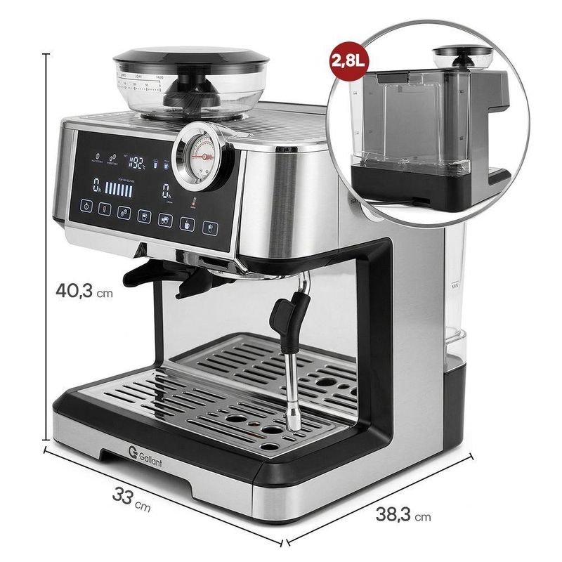 Cafeteira Espresso Gallant Digital Due Nero 20 Bar GCF320 220V