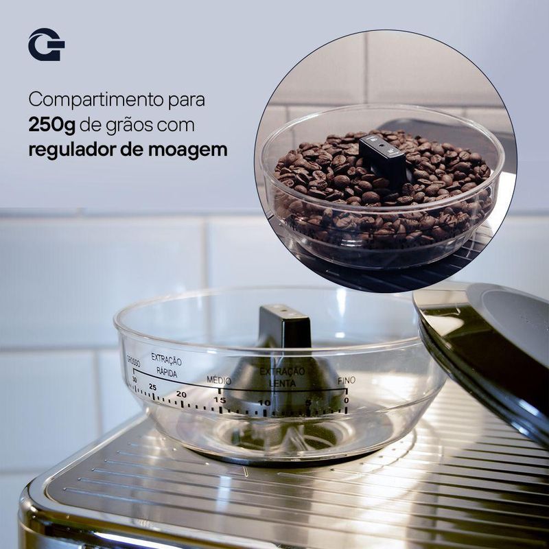 Cafeteira Espresso Gallant Digital Due Nero 20 Bar GCF320 220V