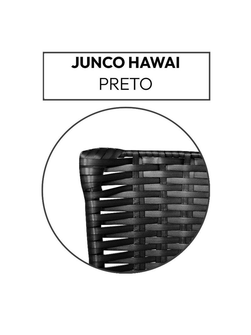 4 Cadeiras Preta Para Mesa Hawai Preta Assento Floral Gelo