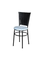4 Cadeiras Preta Para Mesa Hawai Preta Assento Floral Gelo