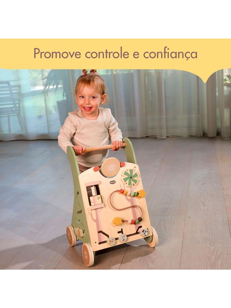 Andador multifuncional de madeira boho chic - tiny love