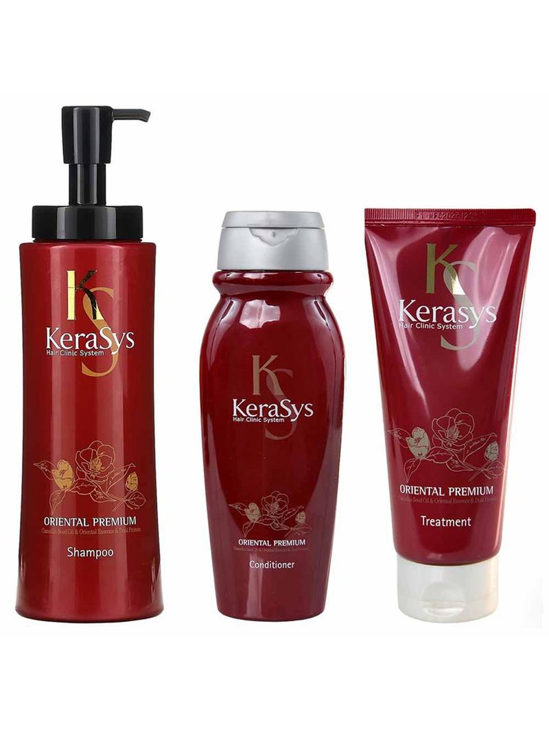 Kerasys oriental premium kit - shampoo + condicionador + tratamento