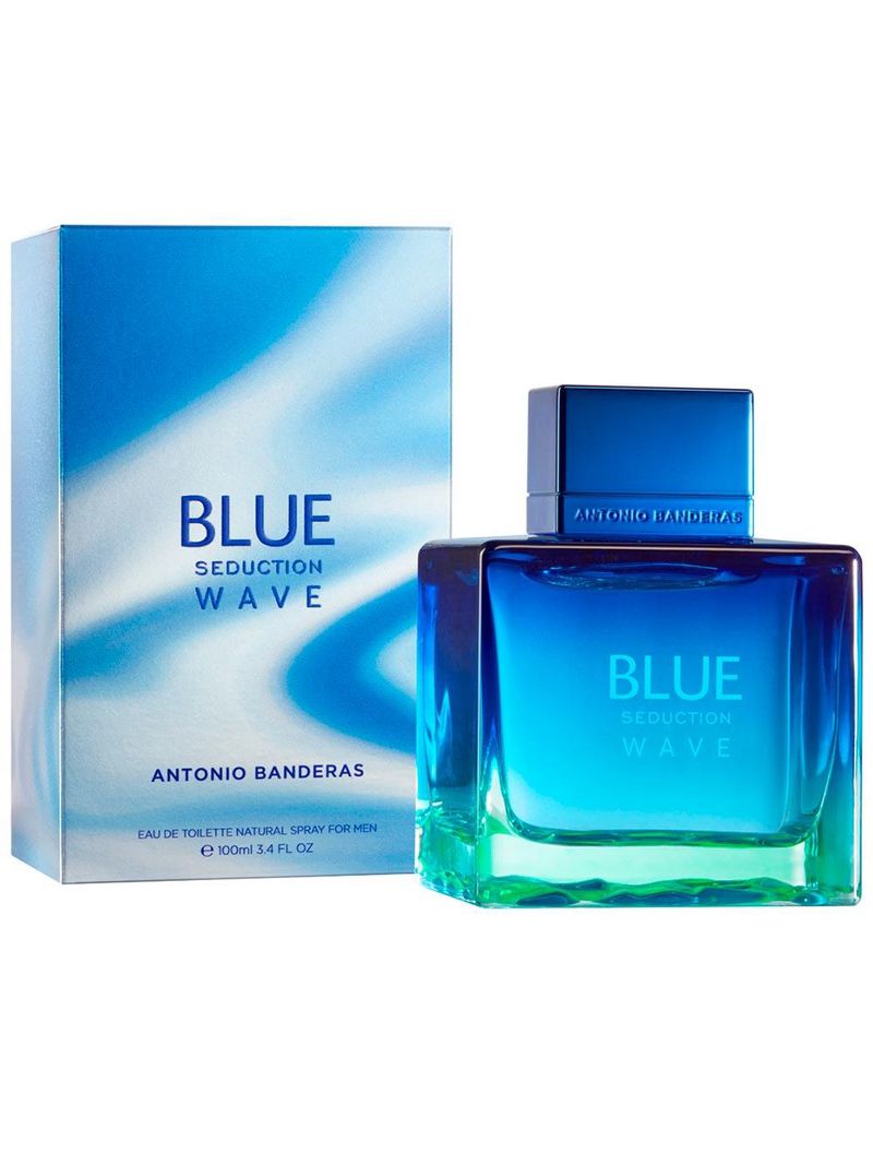 Blue seduction wave banderas – perfume masculino – eau de toilette