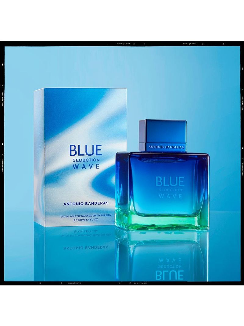 Blue seduction wave banderas – perfume masculino – eau de toilette
