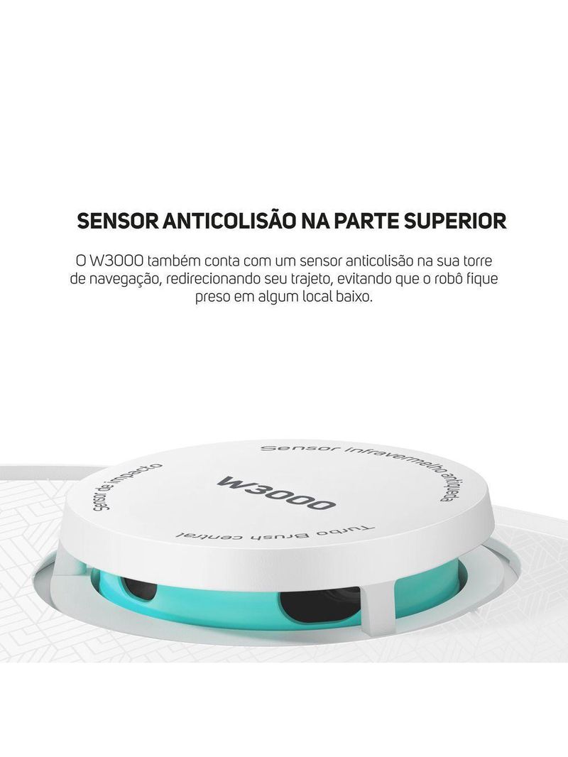 Aspirador De Pó Robo WAP Robot W3000 3 Em 1 Smart Bivolt