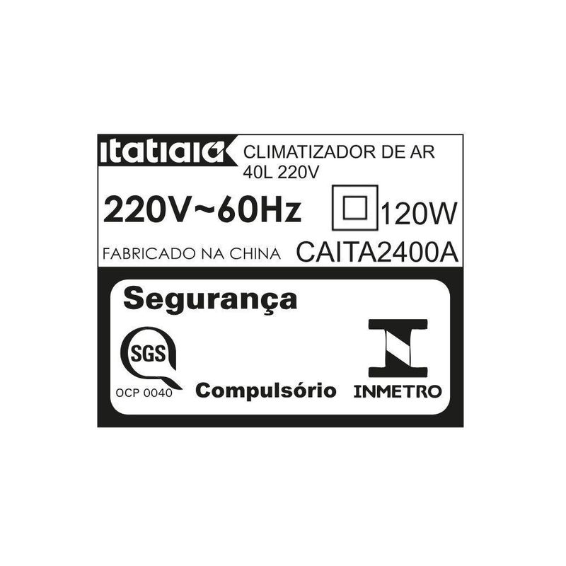 Climatizador de Ar Itatiaia 40L 220V CAITA2400A