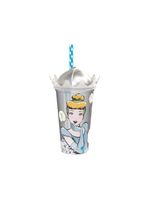 Conjunto cinderela shake copo canudo coroa  e caneca pintar
