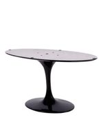 Base De Mesa De Jantar Saarinen Oval Para Tampo De 160x90 Cm Preta