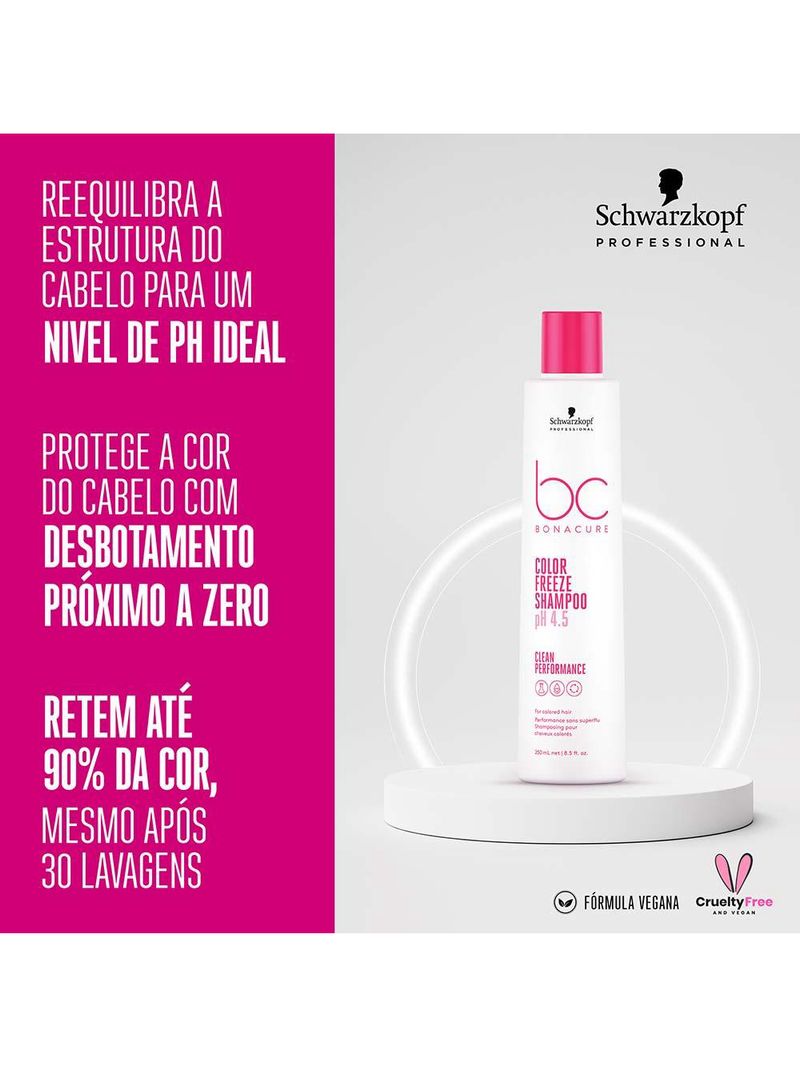 Schwarzkopf bc clean performance ph 45 color freeze shampoo