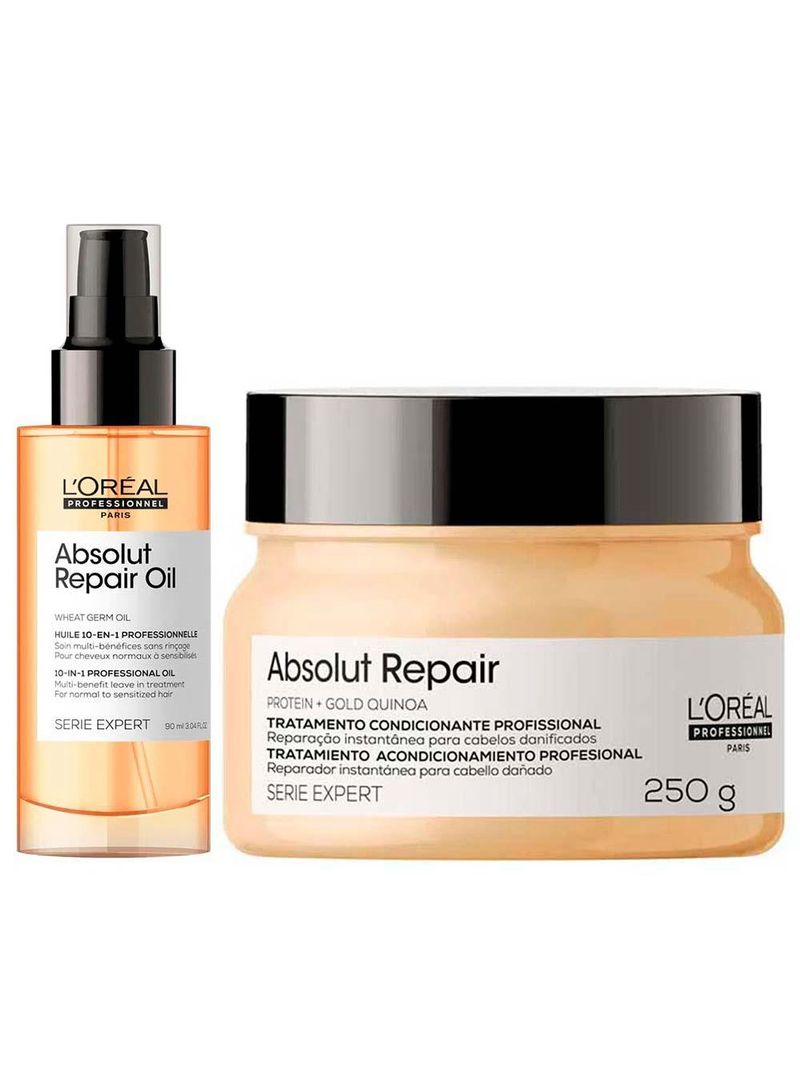 L'oréal professionnel absolut repair kit máscara + Óleo