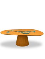 Mesa Oval Organica Em Freijo 244x137cm