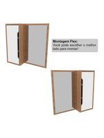 Espelheira Banheiro 60cm 1 Porta Cr10117 Amêndoa-branco