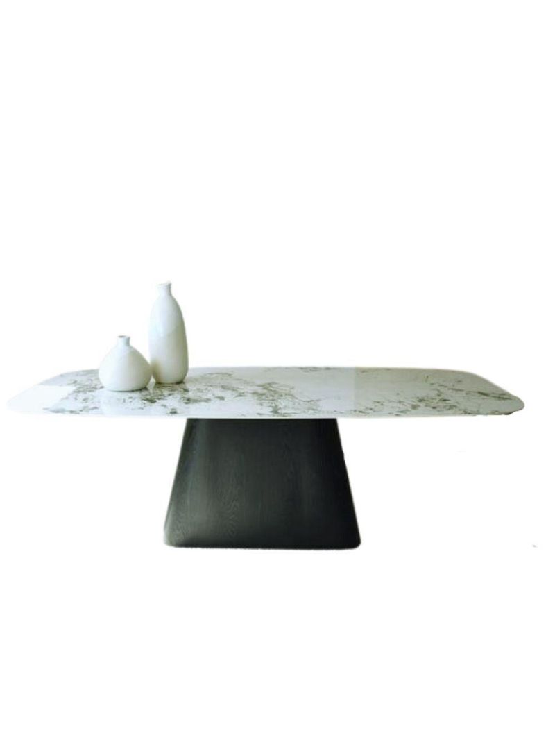 Mesa Cone Retangular 235x122cm Base ébano