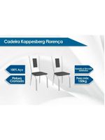 Conjunto Mesa Sala Jantar Reno Com Tampo De Vidro 90x90cm E 4 Cadeiras Lisboa Cromada Preto Kappesberg