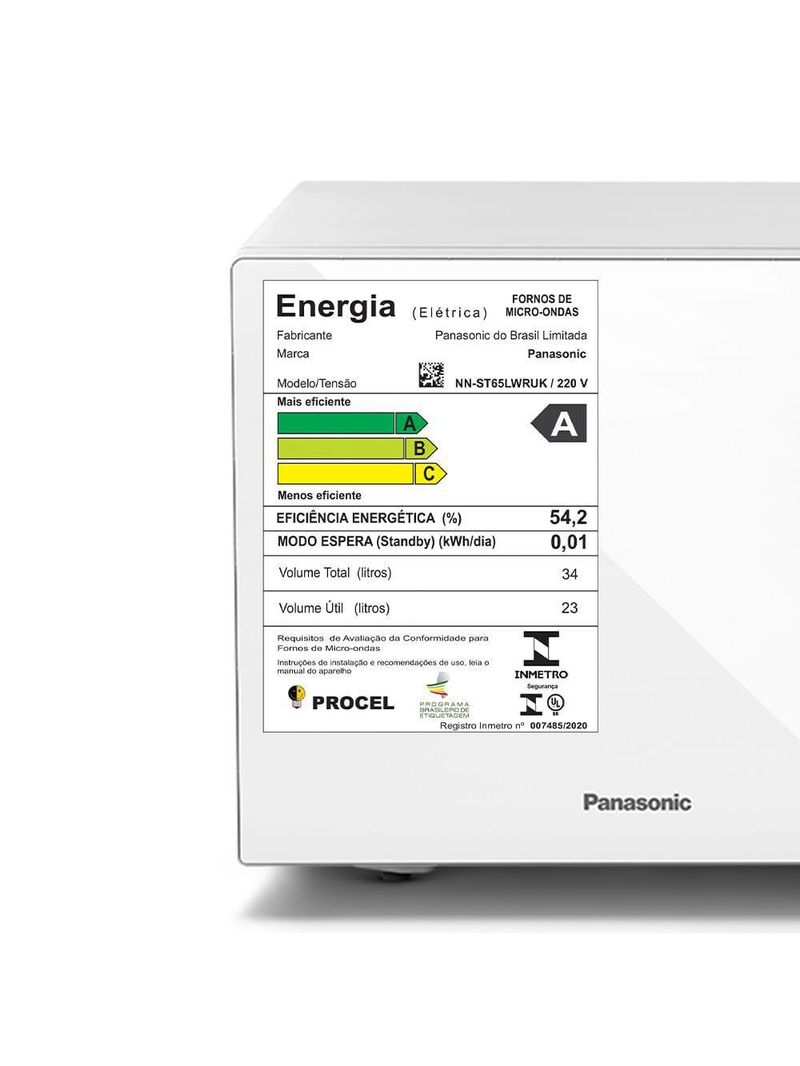 Micro-ondas Panasonic Dupla Refeição 34L  - ST65LWRU 220V