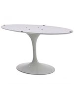 Base De Mesa De Jantar Saarinen Oval Para Tampo De 244x137 Cm Branca