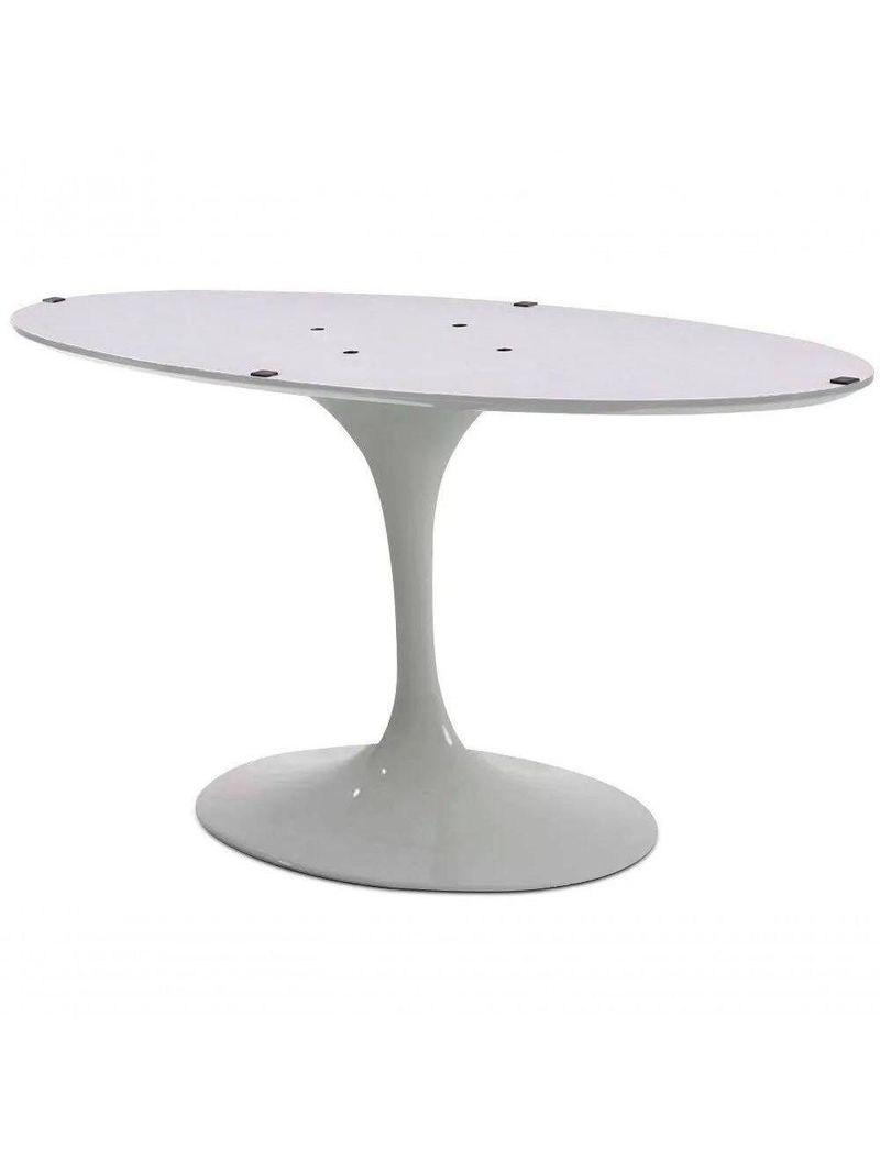 Base De Mesa De Jantar Saarinen Oval Para Tampo De 244x137 Cm Branca
