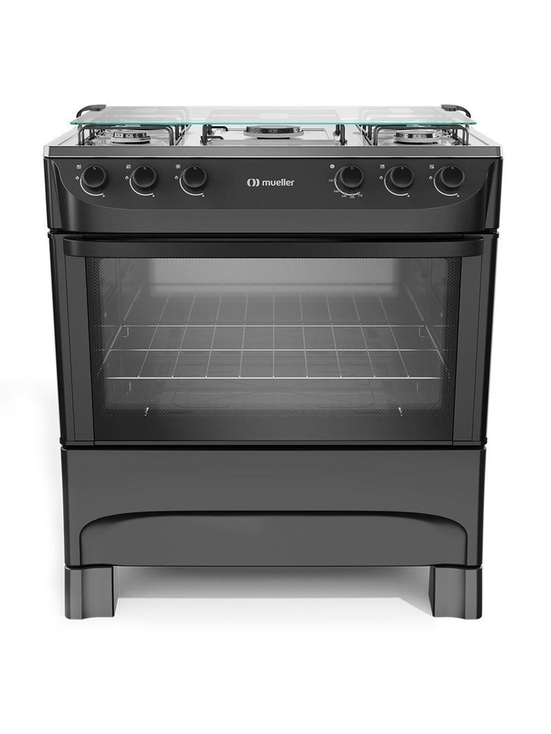 Fogão Mueller 5 Bocas Preto Fosco Acendimento Manual Mfi5ba