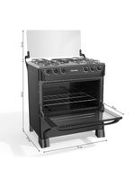 Fogão Mueller 5 Bocas Preto Fosco Acendimento Manual Mfi5ba