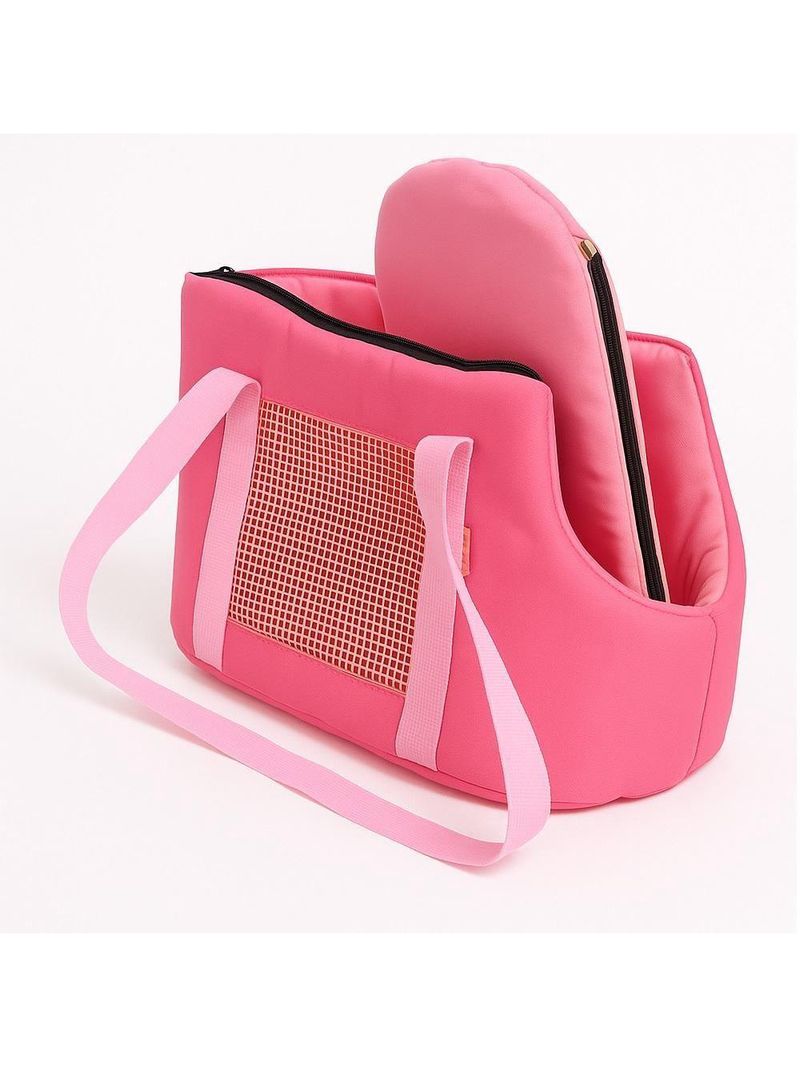 Mala Transporte Dobravel Mochila Pet Rosa Gato Cao Gatinho Carro Passeio Bolsa Compacta Viagem