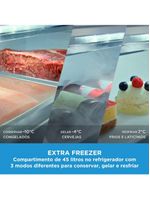 Geladeira Frost Free Duplex 491L Inverter Preta Midea MD-RT650EVKDX3 Bivolt