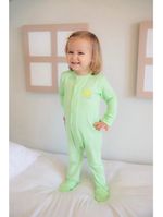 Macacão magnético gravidicas - menta com estampa sunshine - 24 meses (2 a 3 anos)