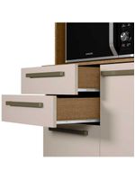 Cozinha Compacta Prisma Com Armário E Balcão Ripado 5 Portas Mel-arenas Mel Ripado-arenas