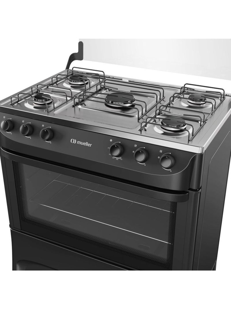 Fogão Mueller 5 Bocas Preto Fosco Acendimento Manual Mfi5ba