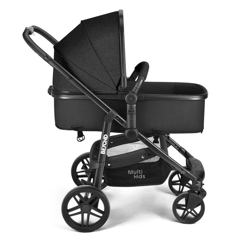 Carrinho de bebê multikids beyond com berço moíses preto - bb428