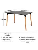 Conjunto Mesa De Jantar Retangular Eiffel 6 Cadeiras Itália