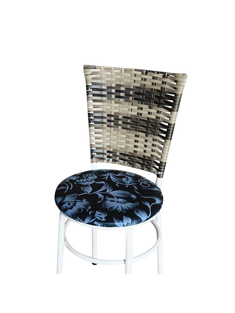 4 Cadeiras Brancas Para Mesa Hawai Cappuccino Premium Assento Floral Preto