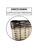 4 Cadeiras Brancas Para Mesa Hawai Cappuccino Premium Assento Floral Preto