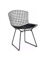 Cadeira Bertoia Preta Com Assento Preto