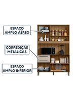Cozinha Compacta Prisma Com Armário E Balcão Ripado 5 Portas Mel-arenas Mel Ripado-arenas