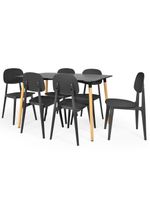 Conjunto Mesa De Jantar Retangular Eiffel 6 Cadeiras Itália