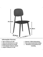 Conjunto Mesa De Jantar Retangular Eiffel 6 Cadeiras Itália