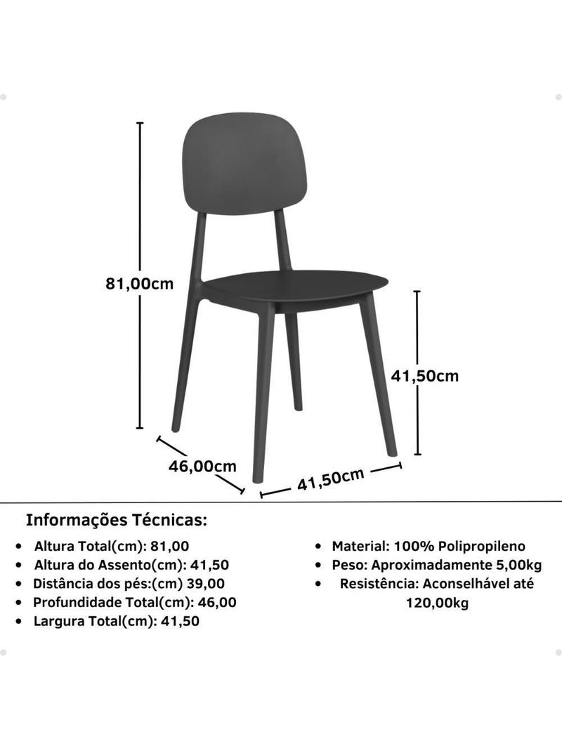 Conjunto Mesa De Jantar Retangular Eiffel 6 Cadeiras Itália