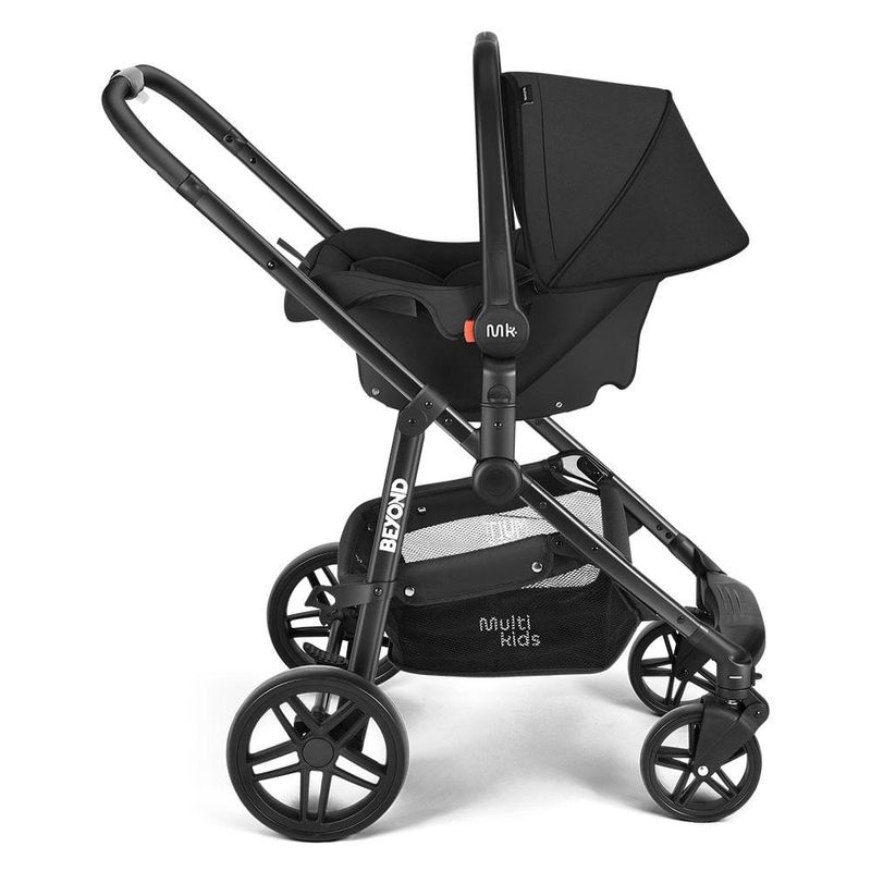 Carrinho de bebê multikids beyond com berço moíses preto - bb428