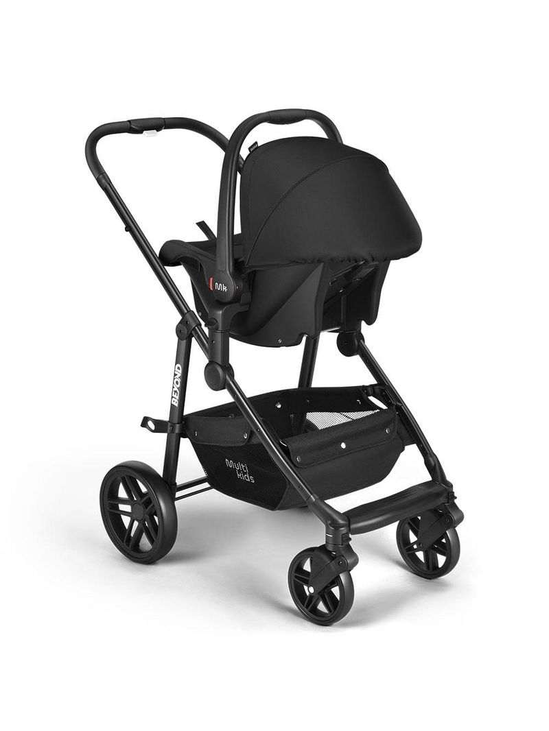 Carrinho de bebê multikids beyond com berço moíses preto - bb428