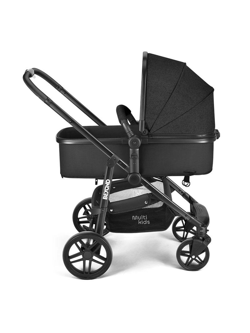 Carrinho de bebê multikids beyond com berço moíses preto - bb428
