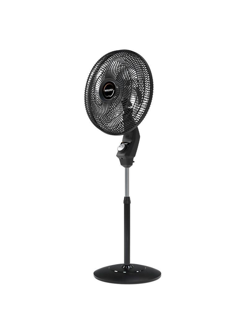 Ventilador De Coluna Mallory 40cm Eolo Com 6 Pás E Silencioso Preto 110V