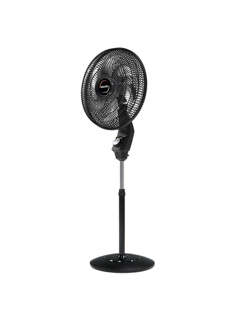 Ventilador De Coluna Mallory 40cm Eolo Com 6 Pás E Silencioso Preto 110V