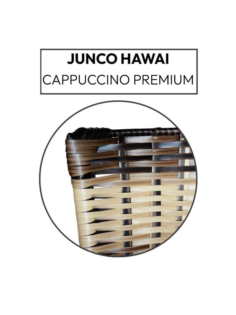 4 Cadeiras Brancas Para Mesa Hawai Cappuccino Premium Assento Floral Preto