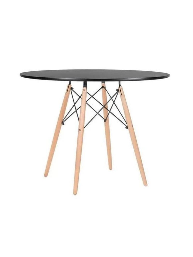 Mesa De Jantar Redonda Eames Eiffel 110cm Preta