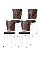 4 Cadeiras Para Mesa Branca Hawai Avelã Branco